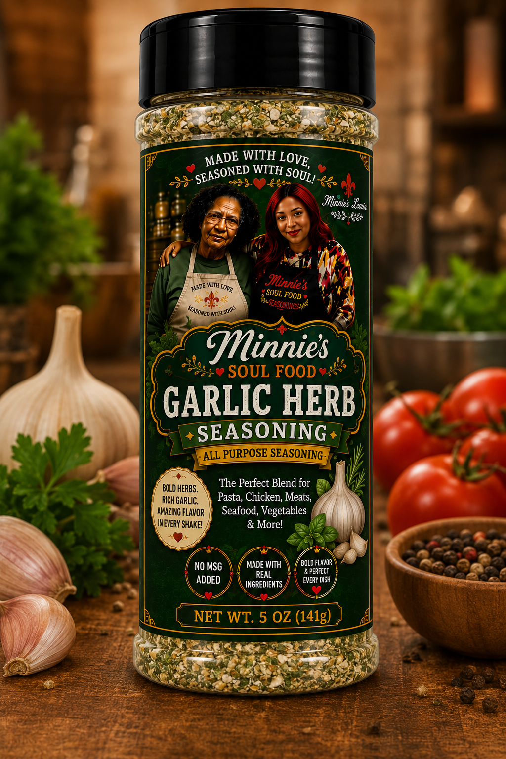 Minnie's Soul Food Garlic Herb Seasoning
