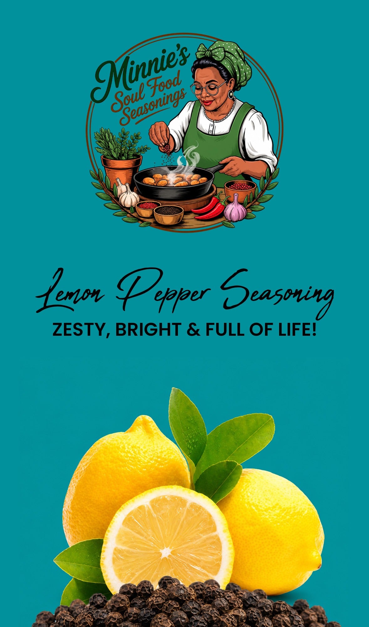 Minnie's Soul Food Lemon Pepper Seasoning