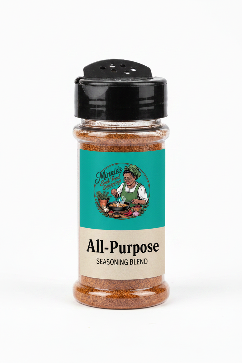 Minnie's Soul Food All-Purpose Seasoning bottle