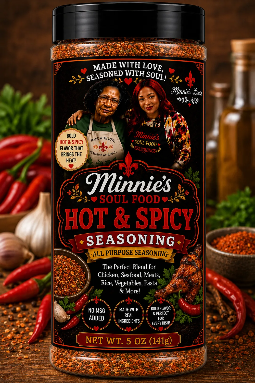 Hot & Spicy Seasoning — supplied product artwork