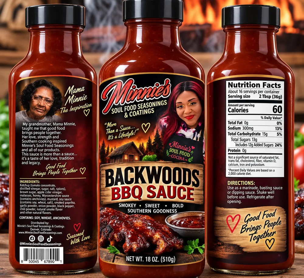 Backwoods BBQ Sauce — supplied product artwork